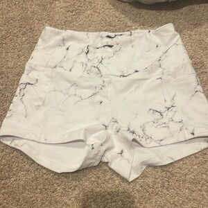 Buff Bunny Marble Print spandex Shorts